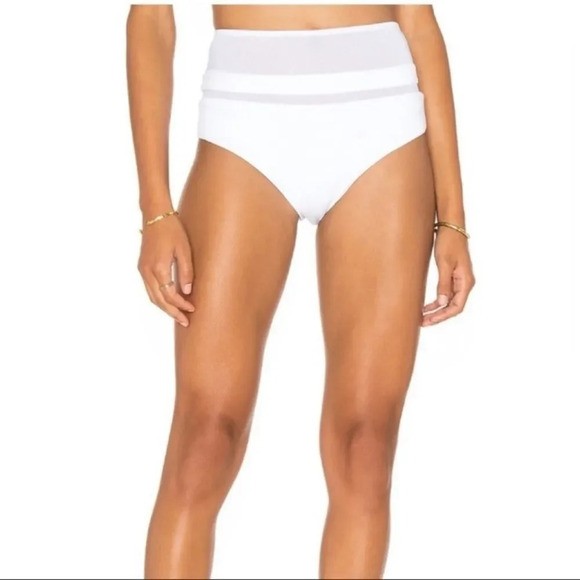 FELLA SWIM‎ Women's Eddy High Waist Bottom White size large - Picture 2 of 7
